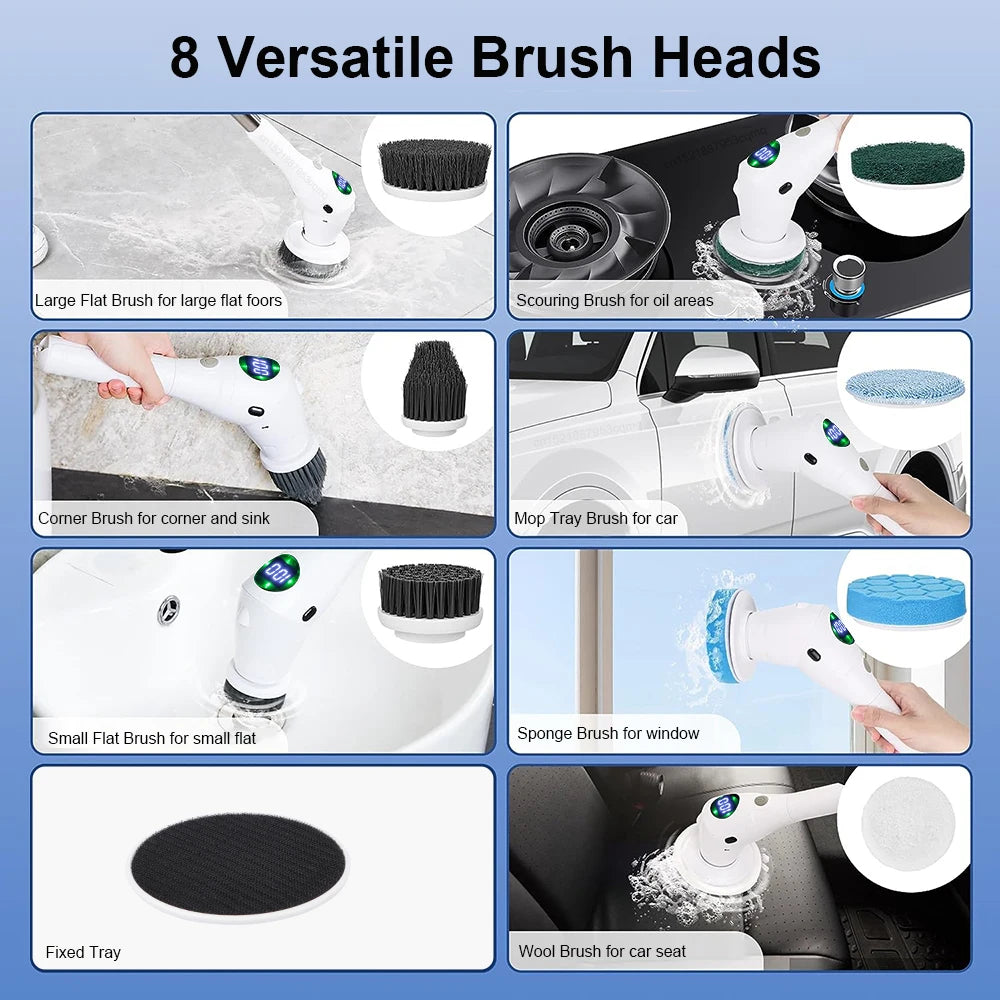 Home Comforts™ Electric Cleaning Brush 8 in 1