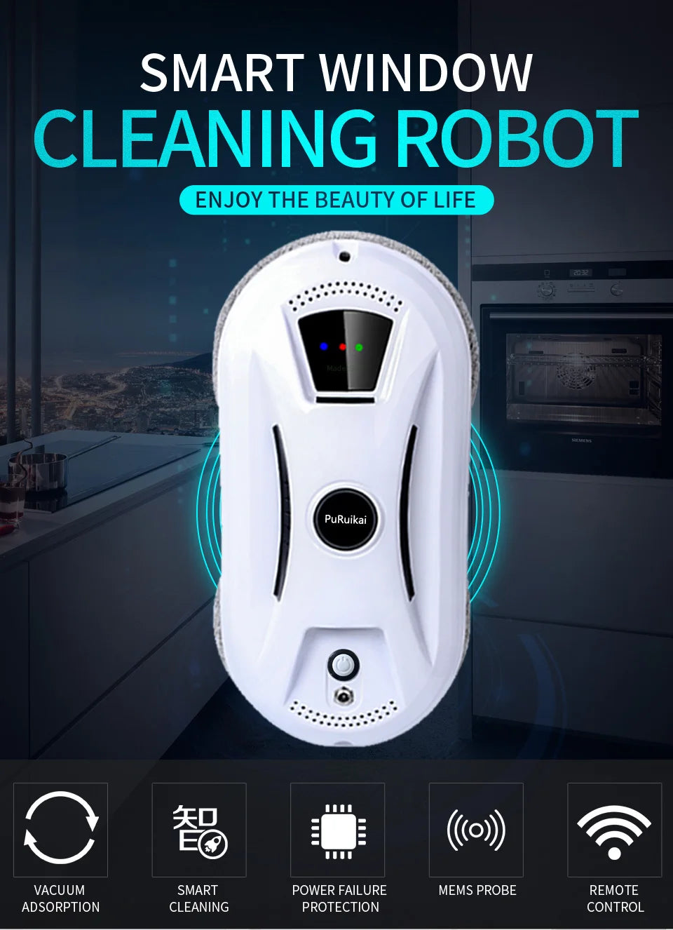 Home Comforts™ Robot vacuum cleaner window cleaning